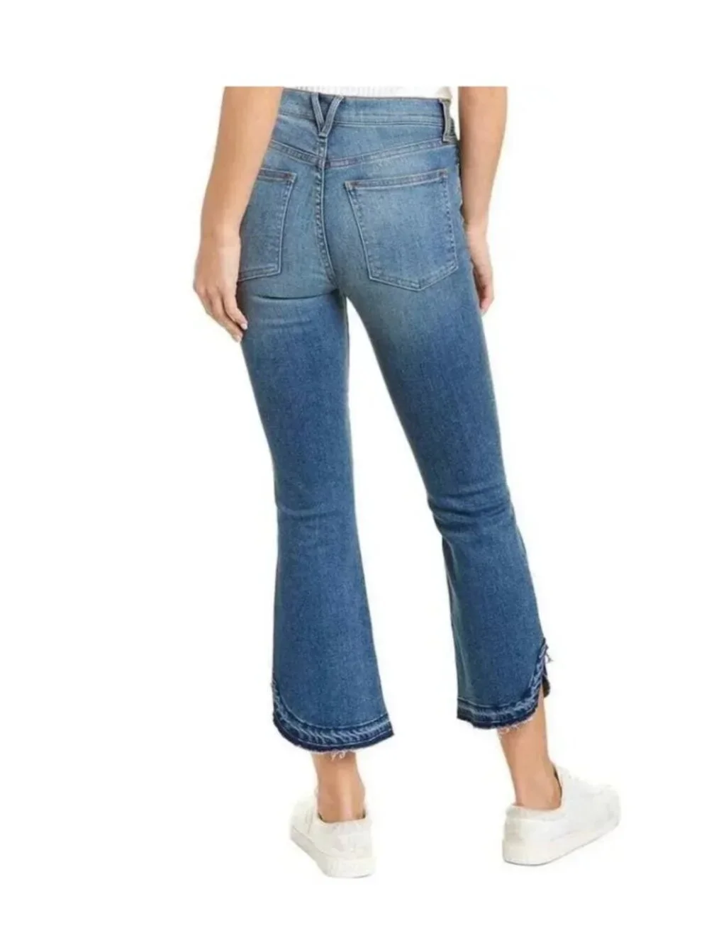 Veronica Beard Carolyn Baby Boot Jeans Beacon Wash High Rise Button Fly Sz 28 - Picture 2 of 8